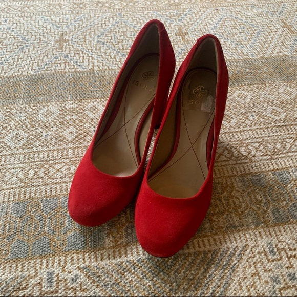Red Suede Isola Pumps - Picture 10 of 10